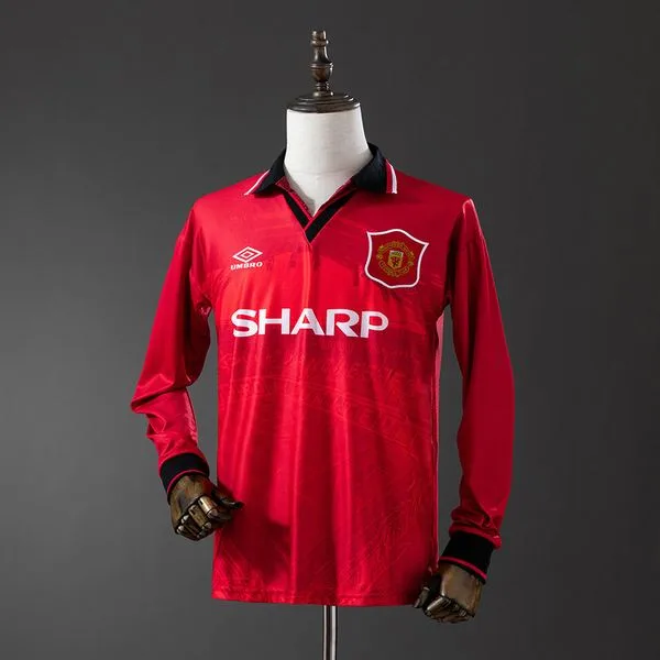 Camiseta de fútbol Manchester United 1994/96 LOCAL MANGA LARGA VERSION FAN